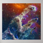 Pijlers van Creation Eagle Nebula M16 NGC 6611 JWT Poster (Voorkant)