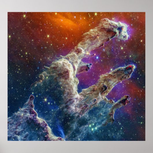 Pijlers van Creation Eagle Nebula M16 NGC 6611 JWT Poster (Voorkant)