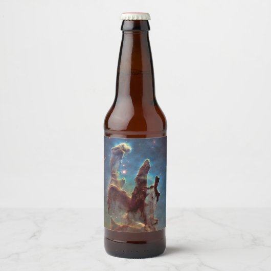 Pijlers van de schepping, Eagle Nebula Hubble Spac Bier Etiket (Voorkant)