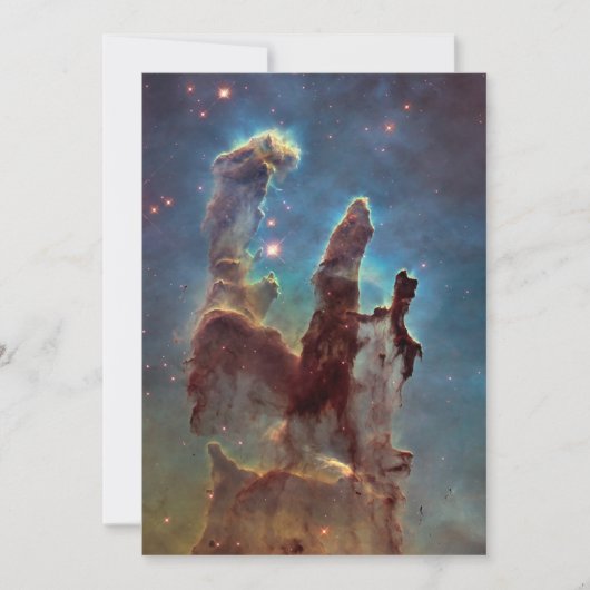 Pijlers van de schepping, Eagle Nebula Hubble Spac Feestdagenkaart (Voorkant)