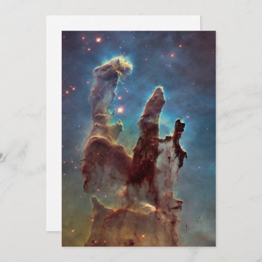 Pijlers van de schepping, Eagle Nebula Hubble Spac Feestdagenkaart (Voorkant / Achterkant)