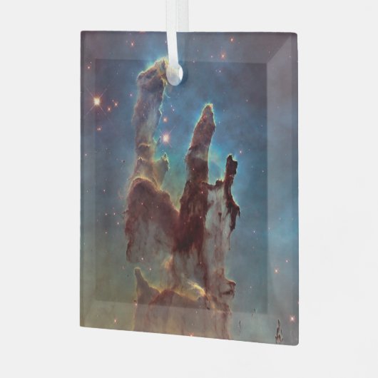 Pijlers van de schepping, Eagle Nebula Hubble Spac Glas Ornament (Voorkant links)