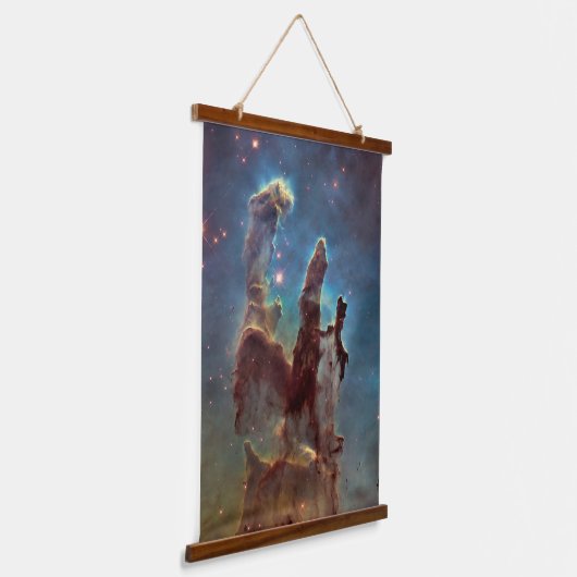 Pijlers van de schepping, Eagle Nebula Hubble Spac Hangend Wandkleed (Gebogen)