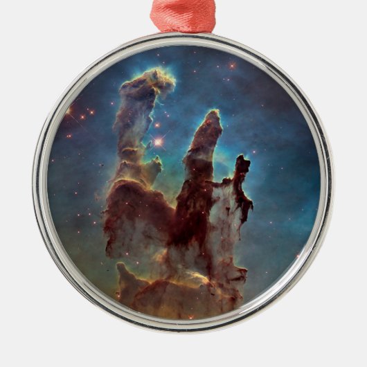 Pijlers van de schepping, Eagle Nebula Hubble Spac Metalen Ornament (Voorkant)