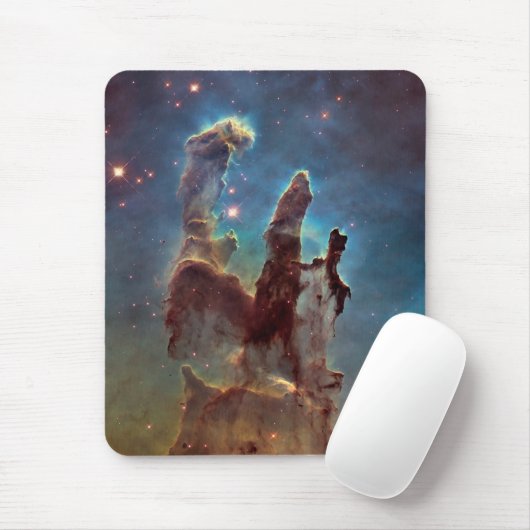 Pijlers van de schepping, Eagle Nebula Hubble Spac Muismat (Met muis)