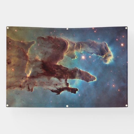 Pijlers van de schepping, Eagle Nebula Hubble Spac Spandoek (Horizontaal)