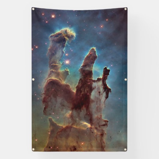 Pijlers van de schepping, Eagle Nebula Hubble Spac Spandoek (Verticaal)