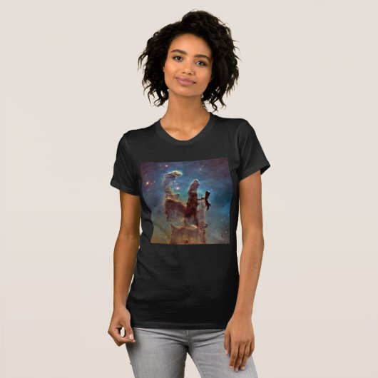 Pijlers van de schepping, Eagle Nebula Hubble Spac T-shirt (Voorkant volledig)
