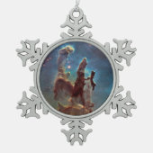 Pijlers van de schepping, Eagle Nebula Hubble Spac Tin Sneeuwvlok Ornament (Voorkant)