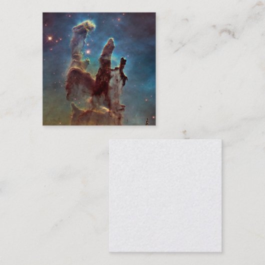 Pijlers van de schepping, Eagle Nebula Hubble Spac Vierkante Visitekaartje (Voorkant / Achterkant)
