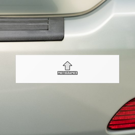 Pijlfotograaf Bumpersticker (Op auto)