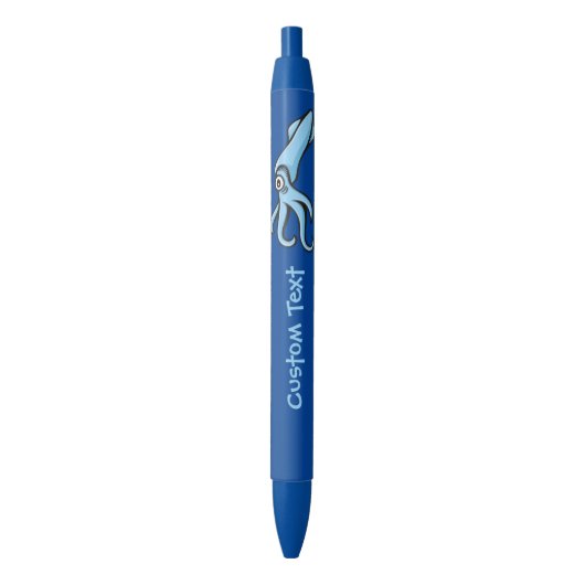 pijlinktvis Cartoon Blauwe Inkt Pen (Voorkant Verticaal)