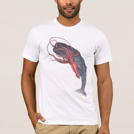 Pijlinktvis en walvis t-shirt (Voorkant)