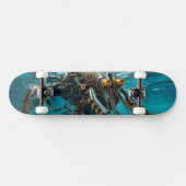 Pijlinktvis met steampunk pantser persoonlijk skateboard (Horizontaal)