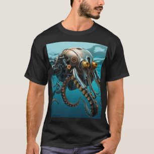 Pijlinktvis met steampunk pantser t-shirt
