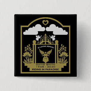 Pijlkaarde Vierkante Button 5,1 Cm