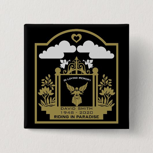 Pijlkaarde Vierkante Button 5,1 Cm (Voorkant)