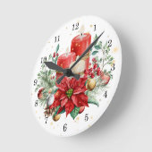 Pijlkaarsen, Poinsettia en kerstflessen Ronde Klok (Hoek)