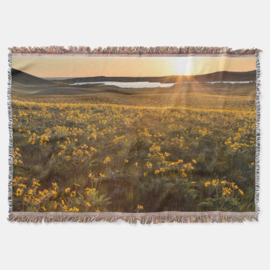Pijlkruid Balsamroot-wildbloemen Deken (Voorkant)