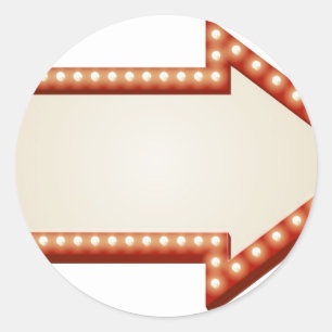 Pijllampje Ronde Sticker