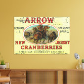 Pijlmerk Cranberry Label Canvas Afdruk (Insitu (Woonkamer))