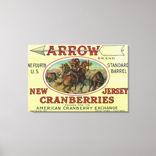 Pijlmerk Cranberry Label Canvas Afdruk (Voorkant)