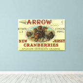 Pijlmerk Cranberry Label Canvas Afdruk (Insitu (Houten vloer))