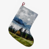 Pijlpad op een heuvel grote kerstsok (Voorkant (Hangend))