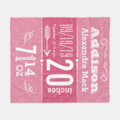 Pijlpatroon Alle kleuren babybalken bevestigen Fleece Deken (Voorkant (Horizontaal))