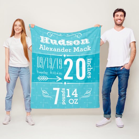 Pijlpatroon Alle kleuren babybalken bevestigen Fleece Deken (In situ)