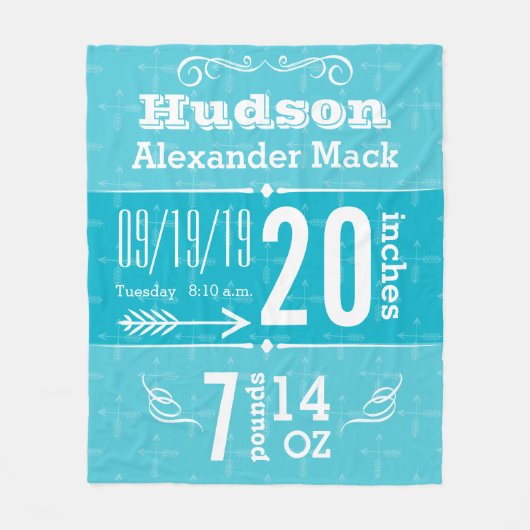 Pijlpatroon Alle kleuren babybalken bevestigen Fleece Deken (Voorkant)