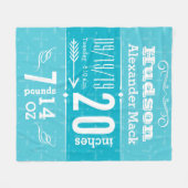 Pijlpatroon Alle kleuren babybalken bevestigen Fleece Deken (Voorkant (Horizontaal))