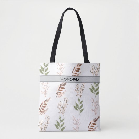 Pijlpatroon Canvas tas met Naam (Voorkant)