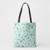 Pijlpatroon met liefdesscript | Monogram Tas (Voorkant)