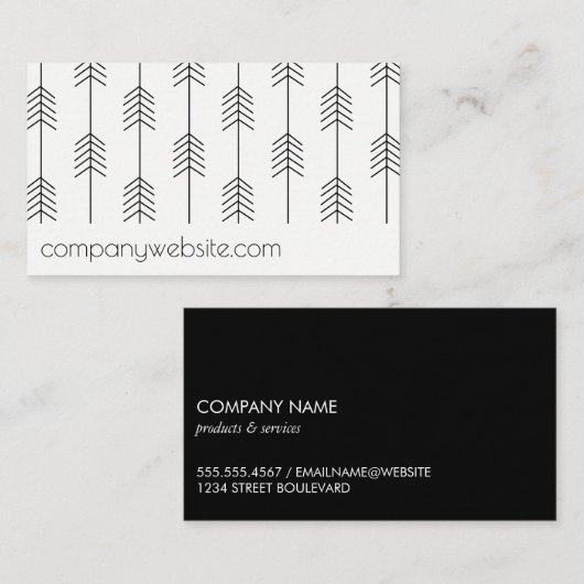 Pijlpatroon / Stijlvol Visitekaartje (Voorkant / Achterkant)