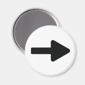 Pijlpictogram rechts zwart magneet (Voorkant / Achterkant)