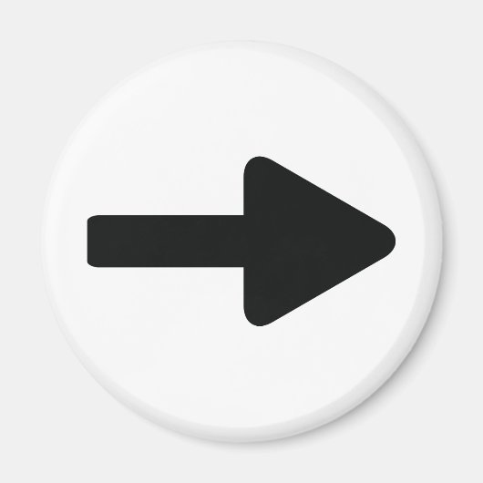 Pijlpictogram rechts zwart magneet (Voorkant)