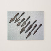 Pijlpunten, ijzertijdperk (ijzer) legpuzzel (Horizontaal)