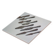 Pijlpunten, ijzertijdperk (ijzer) tegeltje (Zijkant)