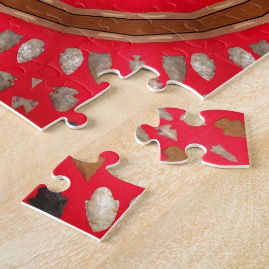 pijlpuntpatroon legpuzzel (Zijkant)