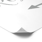 Pijlrichting Pijl-links schuifbalken Poster (Hoek)