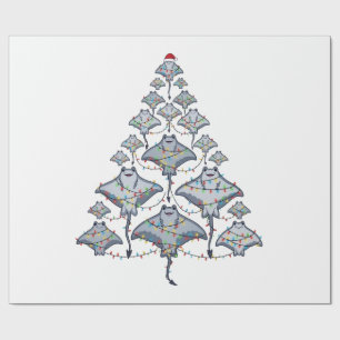 Pijlrog Kerstboom Santa Hoed Kerstlichten Cadeaupapier