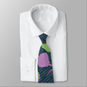 Pijlrog Vis Retro Pop Neon Abstract Stropdas (Gebonden)