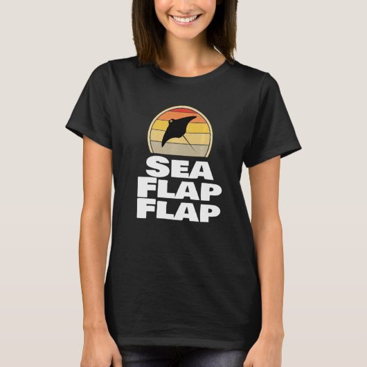 Pijlrog Zee Flap Flap Manta T-shirt Rog (Voorkant)