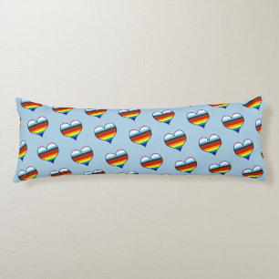 Pijlstang voor regenbooghartpatroon lichaamskussen