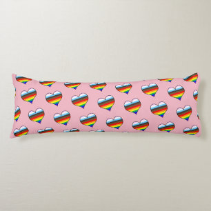 Pijlstang voor regenbooghartpatroon lichaamskussen