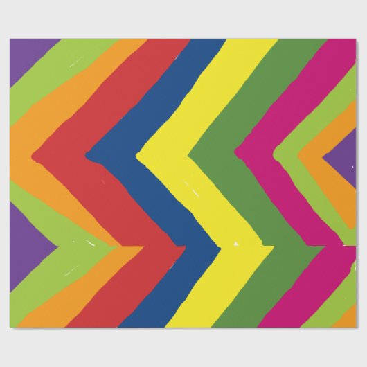 Pijlstrepen in kleurrijk patroon cadeaupapier (Vlak)