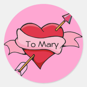 pijltje en pijltjes ronde sticker