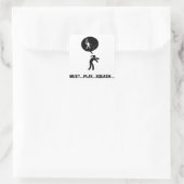 Pijltje Vierkante Sticker (Tas)