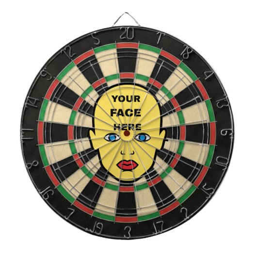 Pijltjebord Je Gezicht Hier Dartbord (Voorkant)